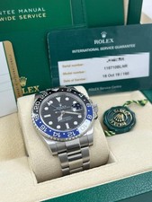 Rolex GMT Master II Batman 2014 116710BLNR set completo bracciale ostrica
