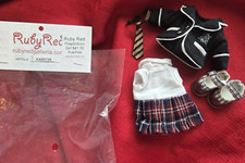 Completo scuola bambina rosso