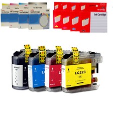 LC-223 KIT CARTUCCIA COMPATIBILE NO ORIGINALE PER BROTHER  BK C M Y