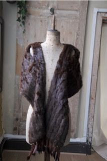 Scialle pelliccia marrone