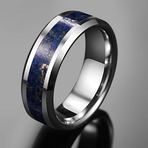 Anello uomo intarsiato - anello,