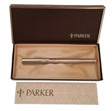 Penna Stilografica PARKER ARROW in Acciaio Finiture Placcate Oro 