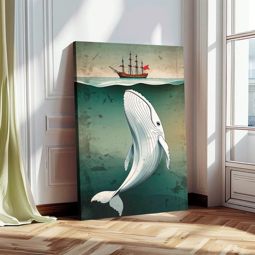 Arte parete tela balena - arte, da