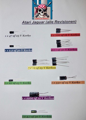 Condensatori atari jaguar - atari,