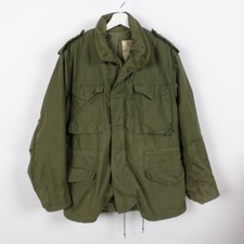 US Military Vintage M65 Field Jacket Medium Regular OG 107 Cotone Nylon Raso