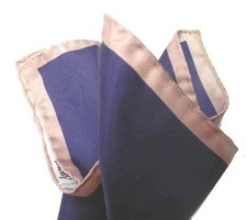 POCHETTE SETA UOMO blu bordo COLORE rosa FAZZOLETTO DA TASCHINO blu e rosa ITALY