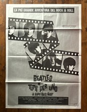 MANIFESTO POSTER AFFICHE MOVIE CINEMA I BEATLES TUTTI PER UNO MUSICA ROCK CULT