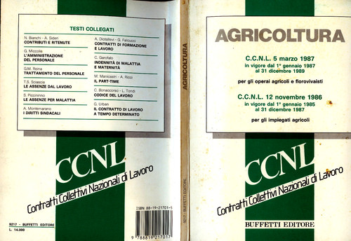 Agricoltura l 5 marzo - *, c.c.n.l.