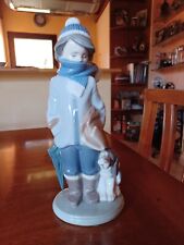 LLADRO ORIGINALE bambino con cane e ombrello in ottime condizioni. Anni 70