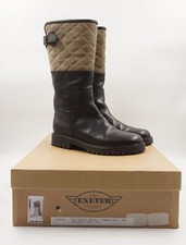 Stivali Biker Exeter Hans Behr Sallaio Nero 39 Nero Pelle Come Nuovo B70