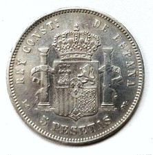 Espagne - 5 Pesetas argent