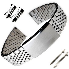Cinturino orologio acciaio inox cinturino polso dritto+estremità curva 18-22