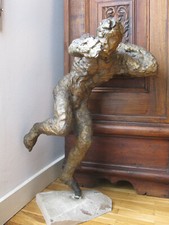 GRANDE SCULTURA IN BRONZO  "ATLETA" FIRMATA TOMMASO GISMONDI certificata 1973