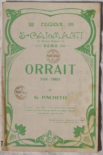 Pachetti orrait 1930 musica - pachetti,