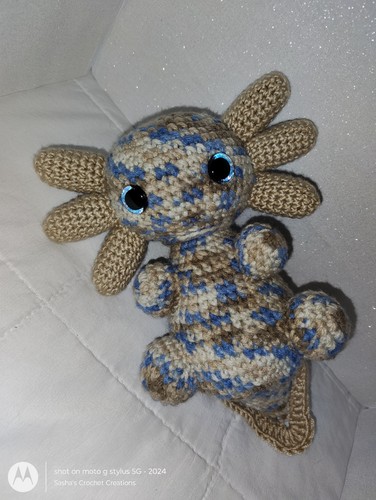 Stuffie axolotl all uncinetto - stuffie,