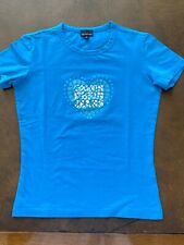 CALVIN KLEIN JEANS++ T SHIRT+++TG S++ORIGINALE 100%+++AZZURRO+++STREET WEAR++