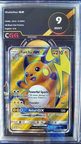 Carte pokemon raichu cgg 9 - carte, gx