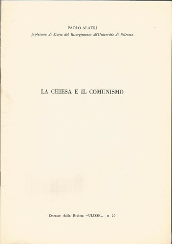 Chiesa comunismo - la, e