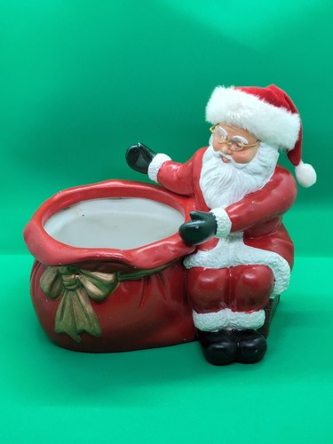Vintage ceramic santa with - vintage,