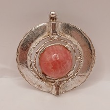 TEKA ciondolo di design in argento 925 con rodocrosite rosa