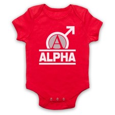 Alpha Gym Uomo Fitness Bodybuilding Babygrow Simbolo Allenamento Baby Grow Regalo