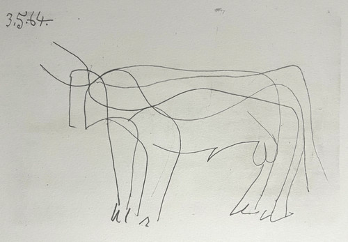 Litografia picasso 1970 il - picasso, "il