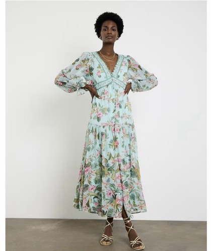 Maxi abito floreale - , verde