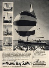1962 CARTA PUBBLICITARIA O'Day Sailer barca a vela Sprite Javelin Daysailer Rodi 