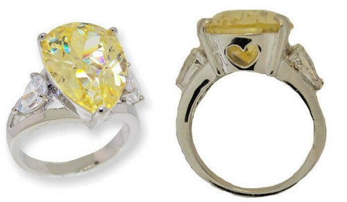 Anello giallo canarino - giallo,