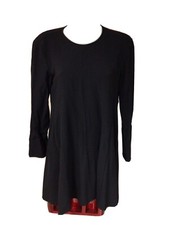 ZARA ?ABITO SVASATO IN GEORGETTE NERO  TG L AUTUNNALE ?????
