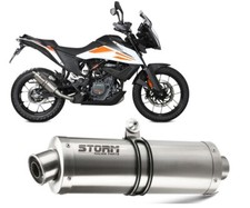 Terminale Scarico Storm by Mivv Oval acciaio per KTM 390 adventure 2020 > 2023