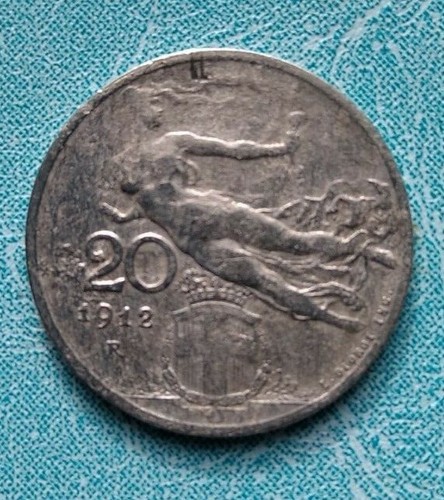 Rara moneta lire - moneta, 1912