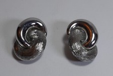 Orecchini Vintage CHRISTIAN DIOR Germany Argentati Nodo