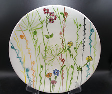 Pucci Umbertide Umbria grande piatto ceramica numerato 2 decoro fiori Rometti