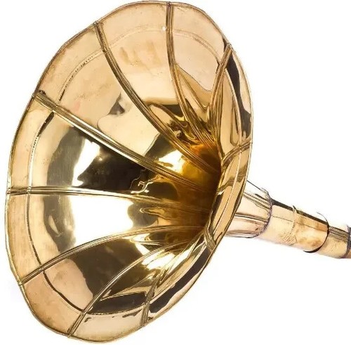 Gramophone horn brass vintage - gramophone,