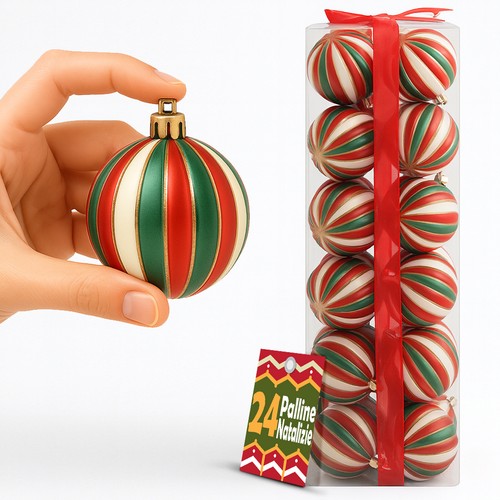 Box palline natale per - 24,