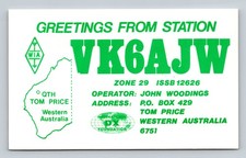 Radioamatore QSL VK6AJW