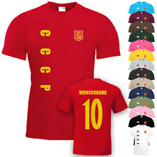 T-shirt maglia Unione Sovietica CCCP nome numero calcio mondiali EM tifosi squadra nazionale