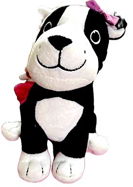 Peluche cane nero bianco con - cane,
