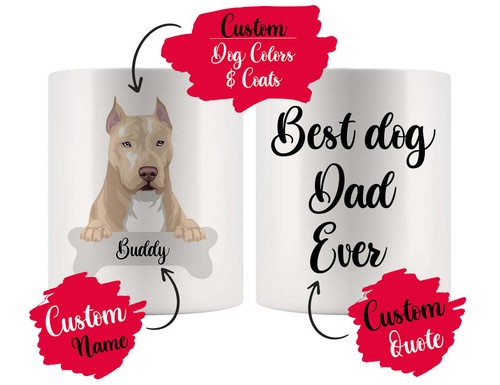 Tazza personalizzata pitbull - tazza,