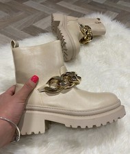Paisley stivaletto crema con - stivaletto,
