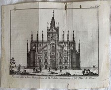 FACCIATA DUOMO DI MILANO THOMAS SALMON 1750 CIRCA MILAN DOME