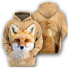 Fox Full Face   3D Hoodie