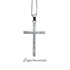 collana con croce zirconi