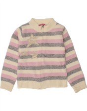 Maglione cardigan grafico LIU JO bambina 9-12 mesi rosa a righe AK06