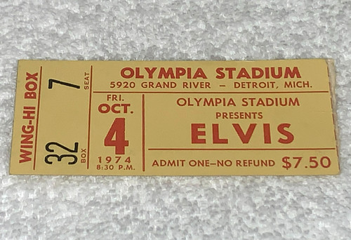 Elvis presley 1974 biglietto - presley,