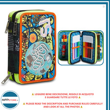 Astuccio Scuola 3 Zip SJ Gang Sea Pirate Boy per Bambino con 45 Pezzi