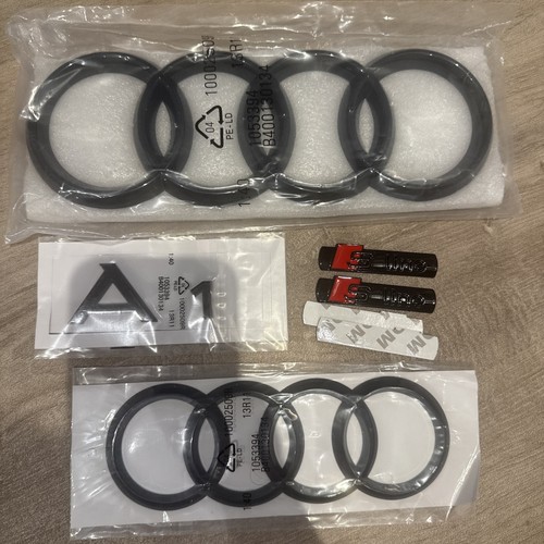 Audi nero lucido badge - audi, set