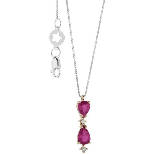 Collana diamante rubino - collana,