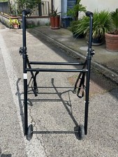 Deambulatore Pieghevole con 2 Ruote per Disabili - Nero Come nuovo